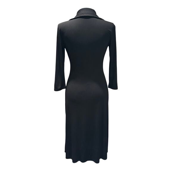 Banana Republic V-Neck, Bodycon, Collar Black Dress, Size XS, EUC - Picture 2 of 5